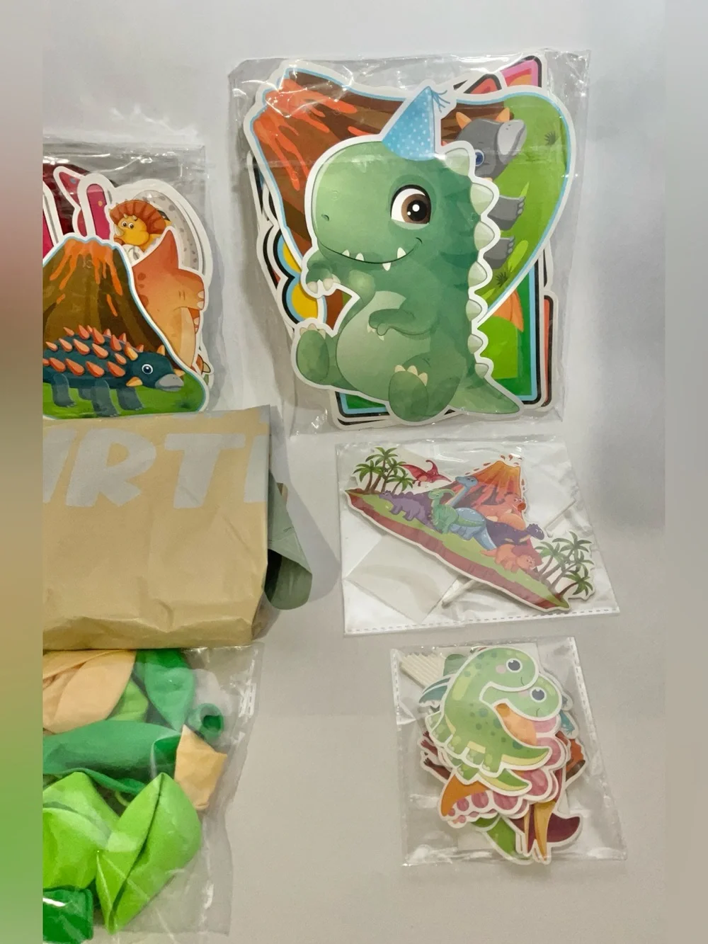 Dinosaur Cupcake Toppers - Colorful Dino Party Picks